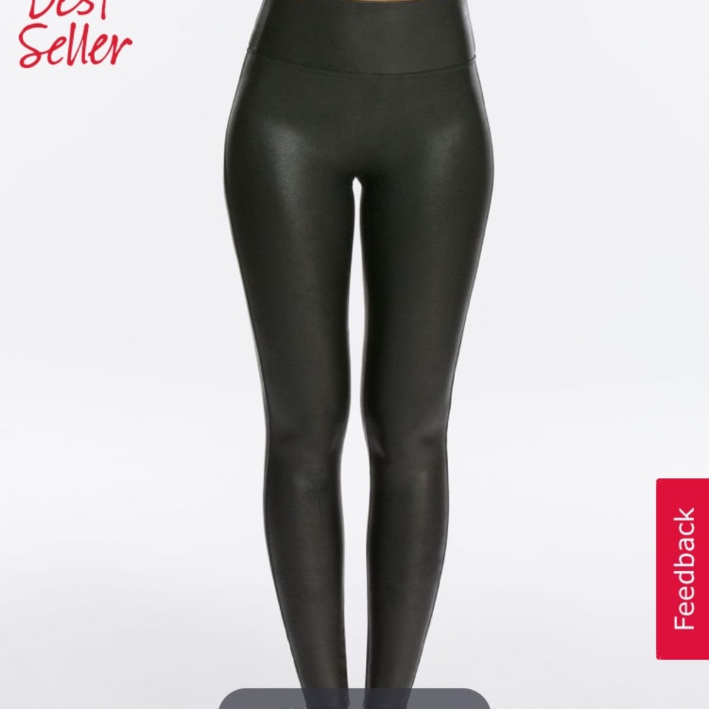 Spanx fuex leather leggings